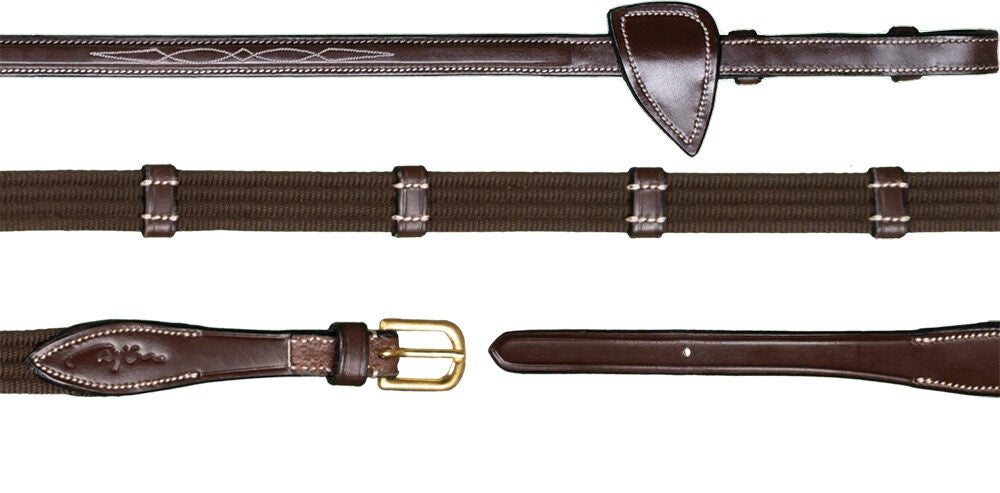 Dyon 5/8 Web Reins With 9 Leather Loops