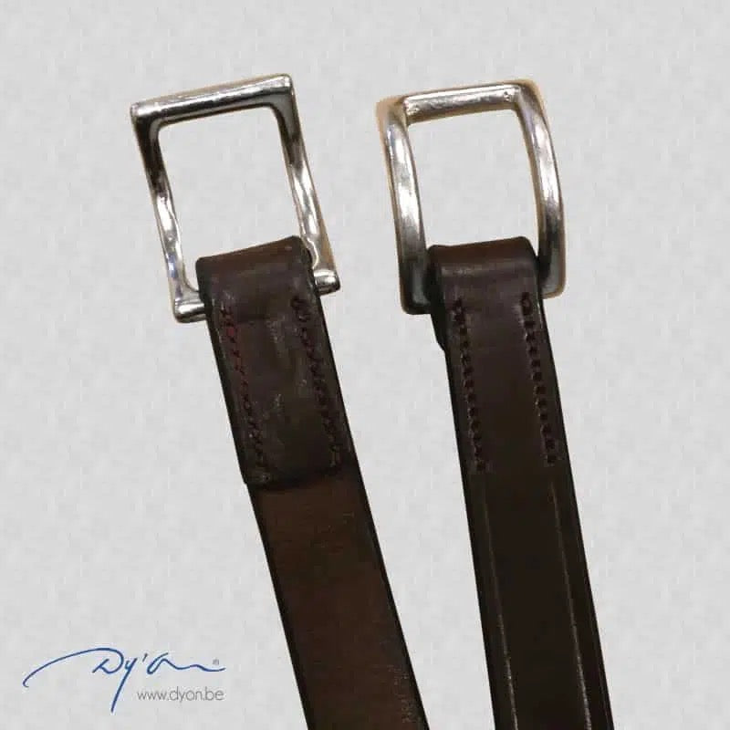 Dyon Rubber Reins With 7 Leather Loops Monkey Buckle
