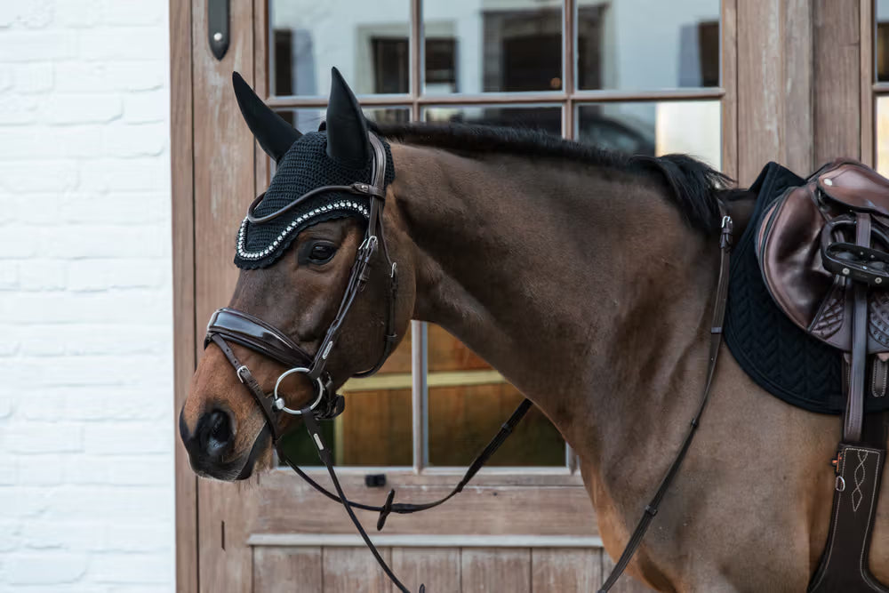 Kentucky Horsewear Fly Veil Wellington Big Stone & Pearl Soundless