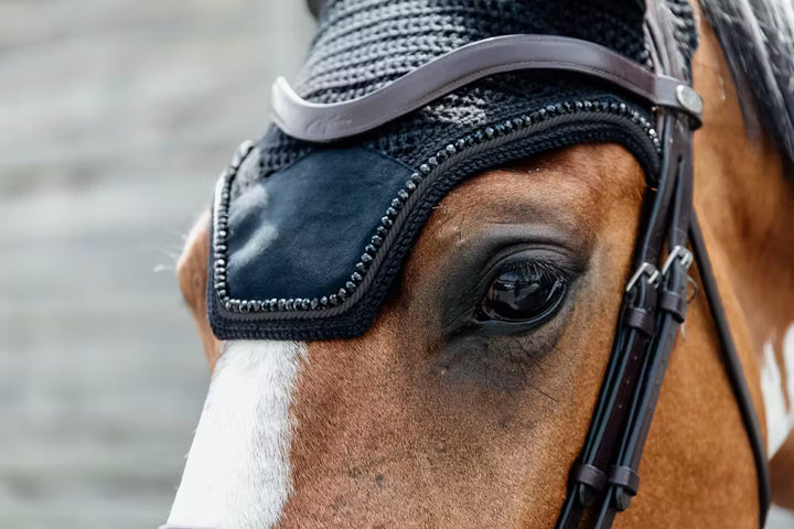 Kentucky Horsewear Fly Veil Wellington Velvet Pearls