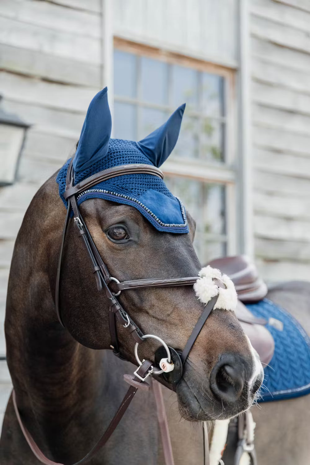 Kentucky Horsewear Fly Veil Wellington Velvet Pearls