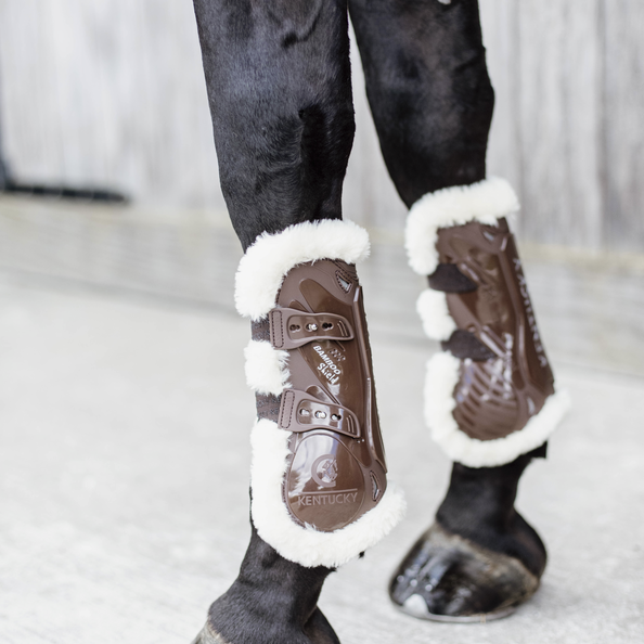 Kentucky Horsewear Vegan Sheepskin Tendon Boots Bamboo Elastic