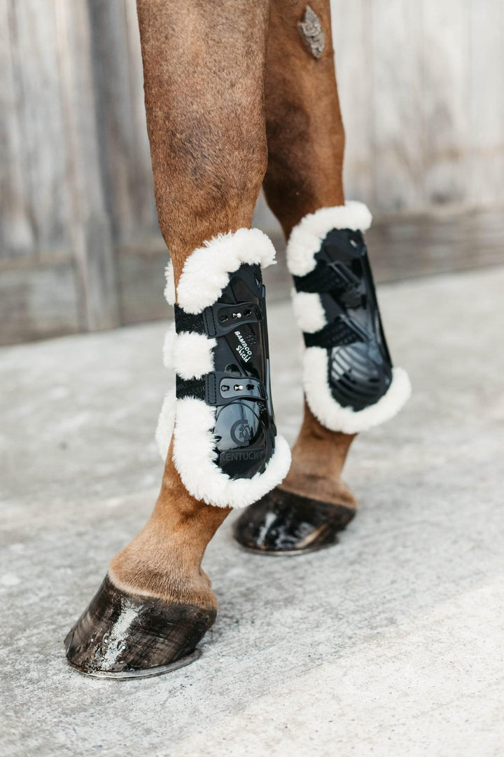 Kentucky Horsewear Vegan Sheepskin Tendon Boots Bamboo Elastic