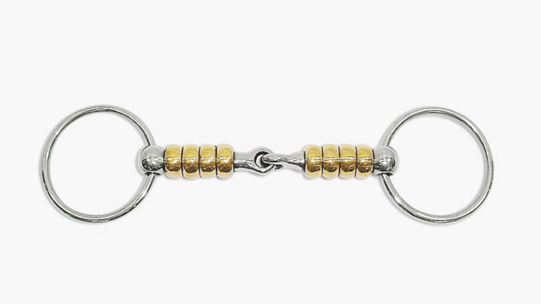 Metalab Magic System, Ring Snaffle Bit, Copper Cherry Roller