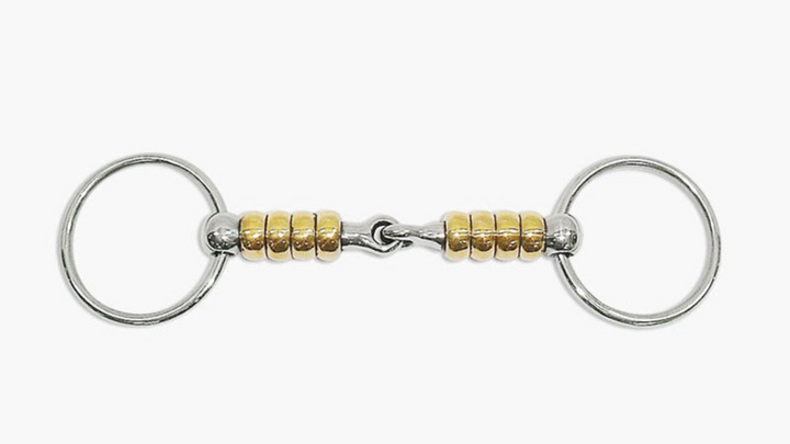 Metalab Magic System, Ring Snaffle Bit, Copper Cherry Roller