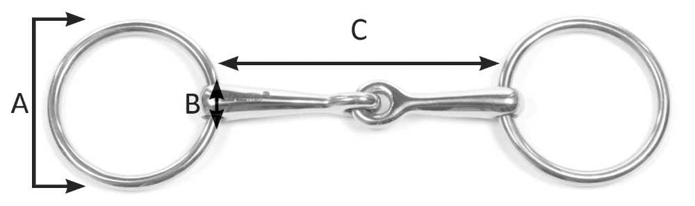 Lami-Cell Ring snaffle rollers magic 15mm
