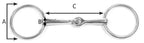 Lami-Cell Ring snaffle rollers magic 15mm
