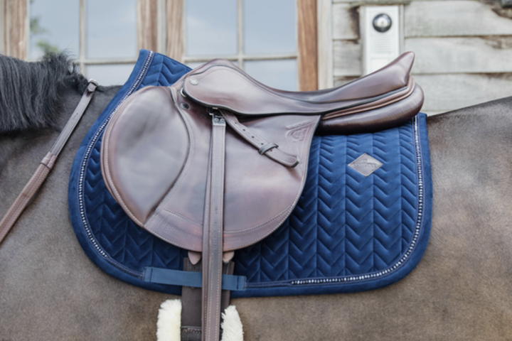Kentucky Horsewear Saddle Pad Velvet Pearls Jumping