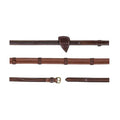 Dyon 1/2" Rubber Reins with 7 leather loops and plaited finish