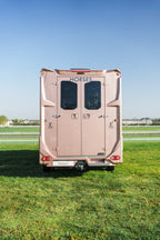 Rear view of a Theault Aero Sprinter horsebox with the ramp closed