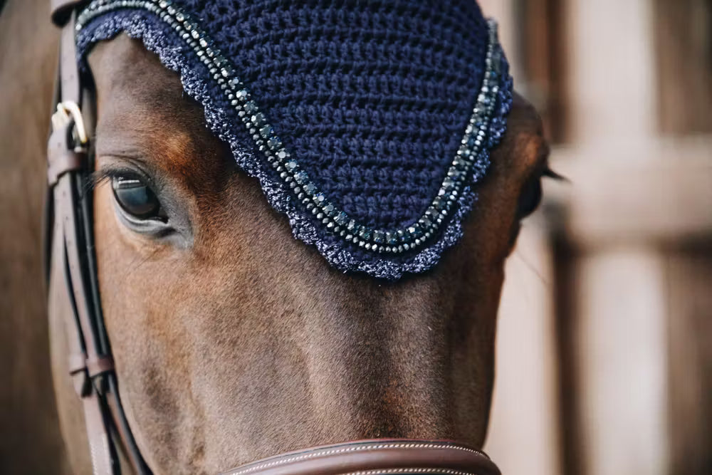 Kentucky Horsewear Fly Veil Long Stone & Pearl Soundless