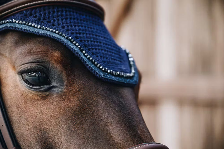 Kentucky Horsewear Fly Veil Wellington Glitter Dark Navy Pony