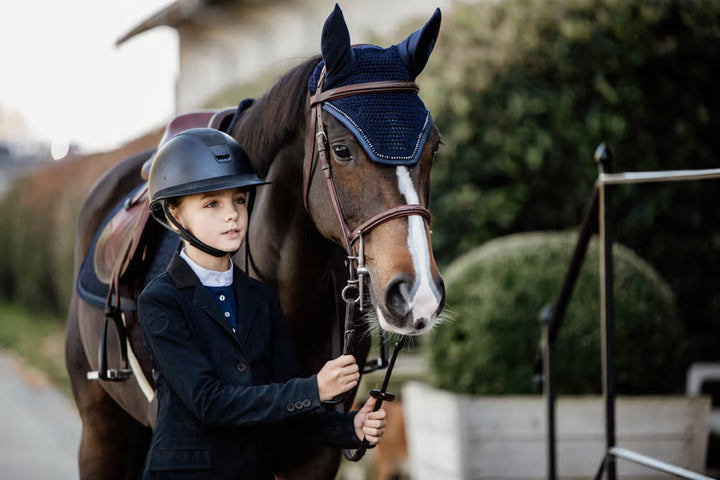 Kentucky Horsewear Fly Veil Wellington Glitter Dark Navy Pony