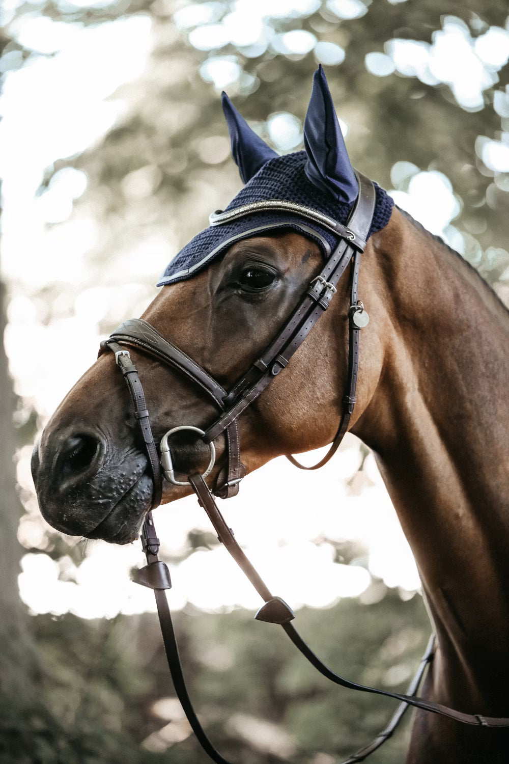 Kentucky Horsewear Fly Veil Wellington Leather Soundless