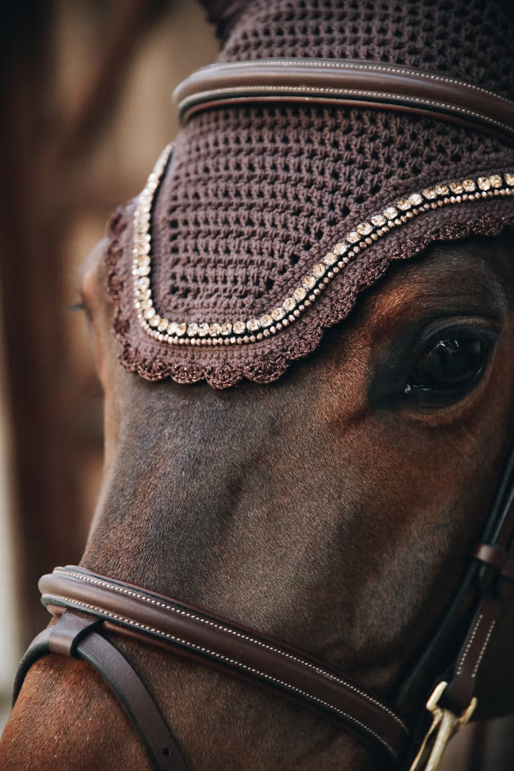Kentucky Horsewear Fly Veil Wellington Stone & Pearl Soundless