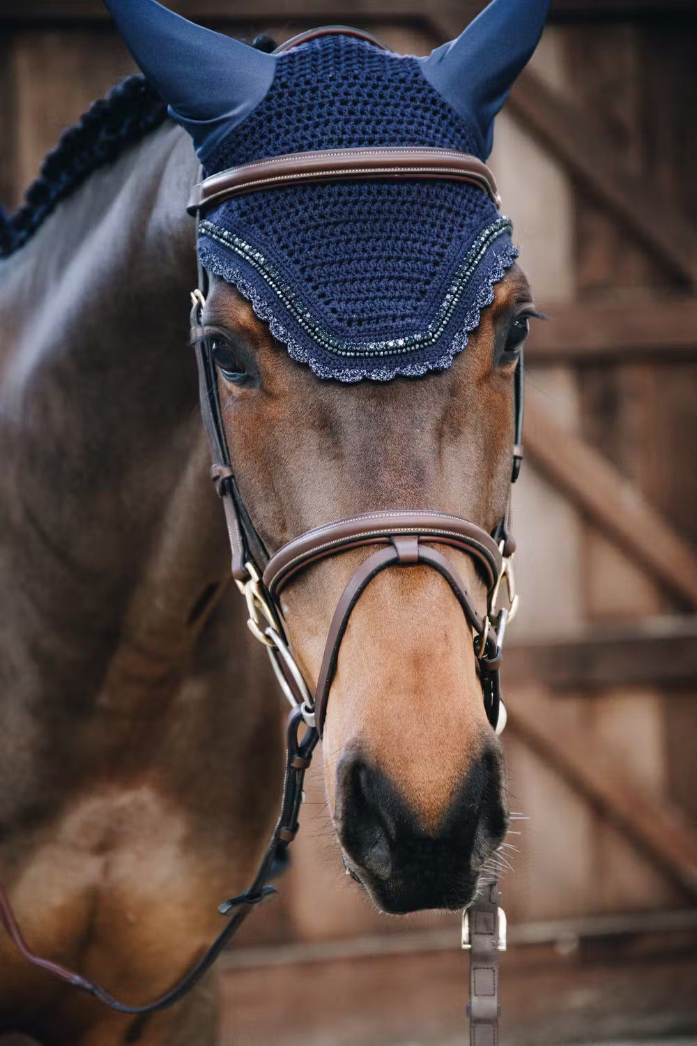 Kentucky Horsewear Fly Veil Wellington Stone & Pearl Soundless