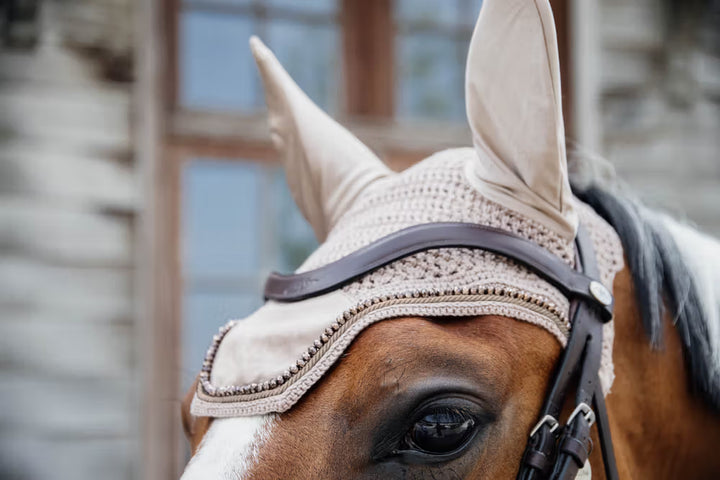 Kentucky Horsewear Fly Veil Wellington Velvet Pearls