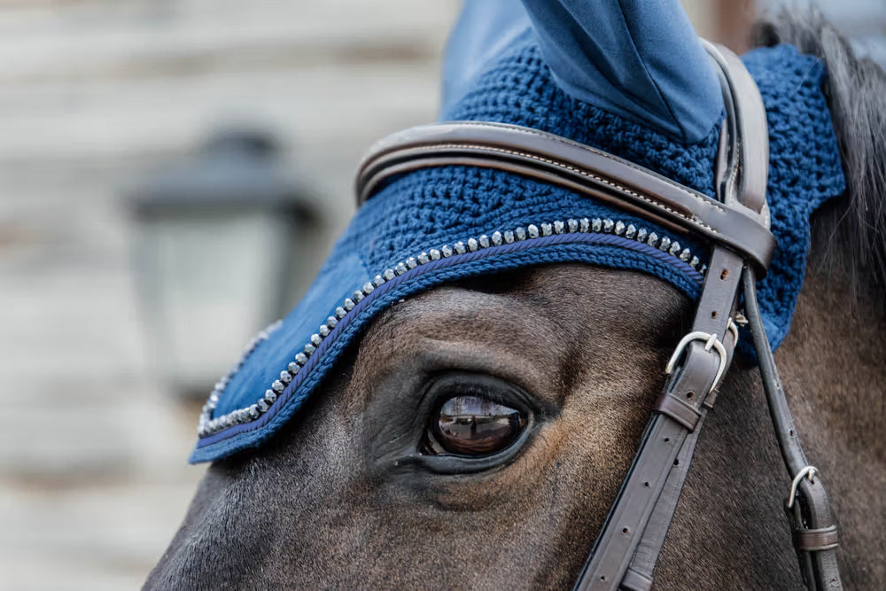 Kentucky Horsewear Fly Veil Wellington Velvet Pearls