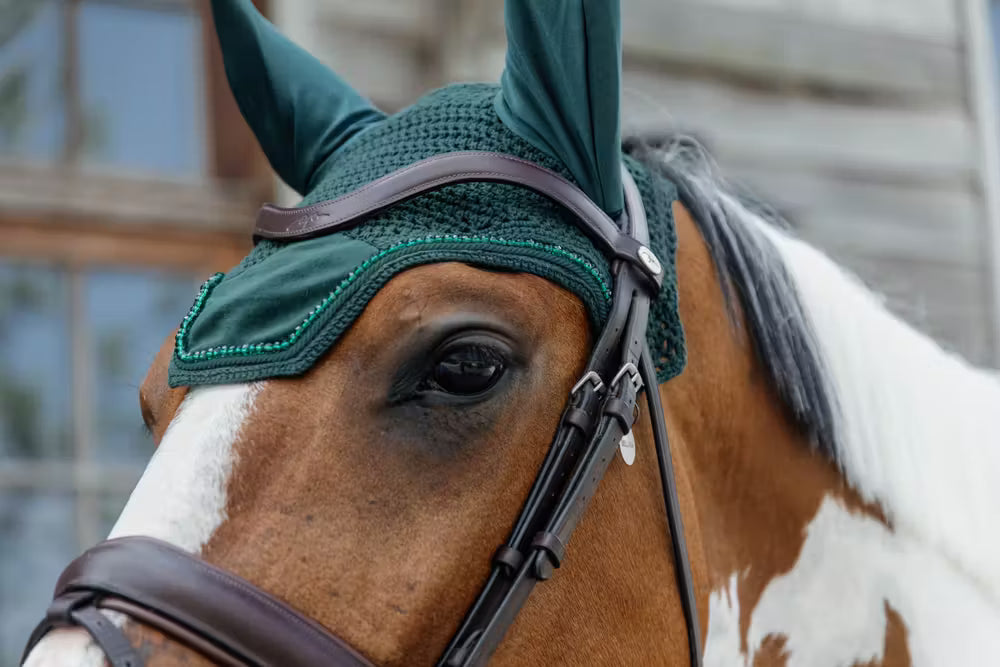 Kentucky Horsewear Fly Veil Wellington Velvet Pearls