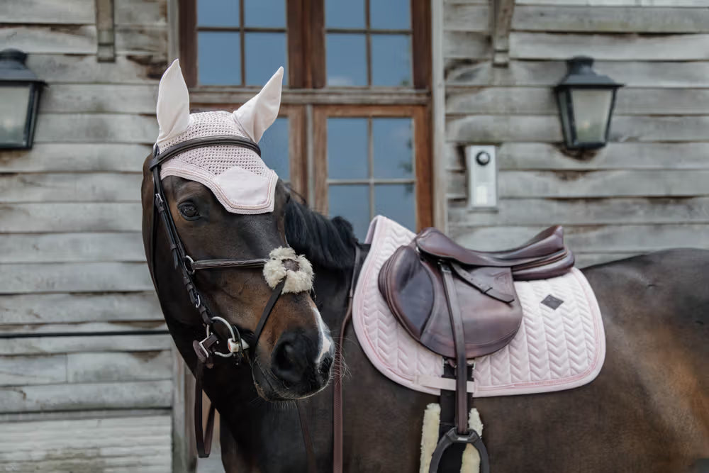 Kentucky Horsewear Fly Veil Wellington Velvet Pearls