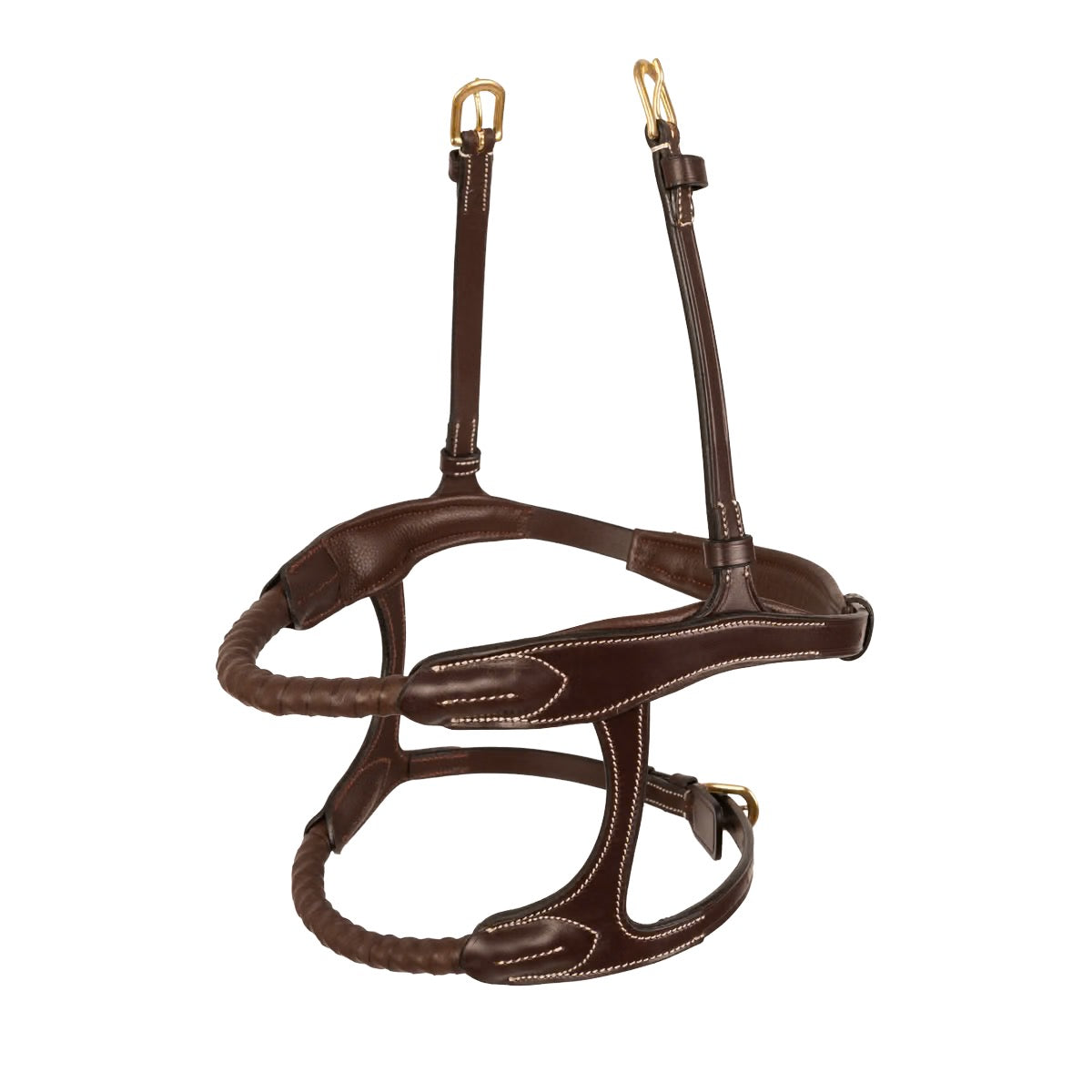 Dyon Double Rope Leather Covered Noseband