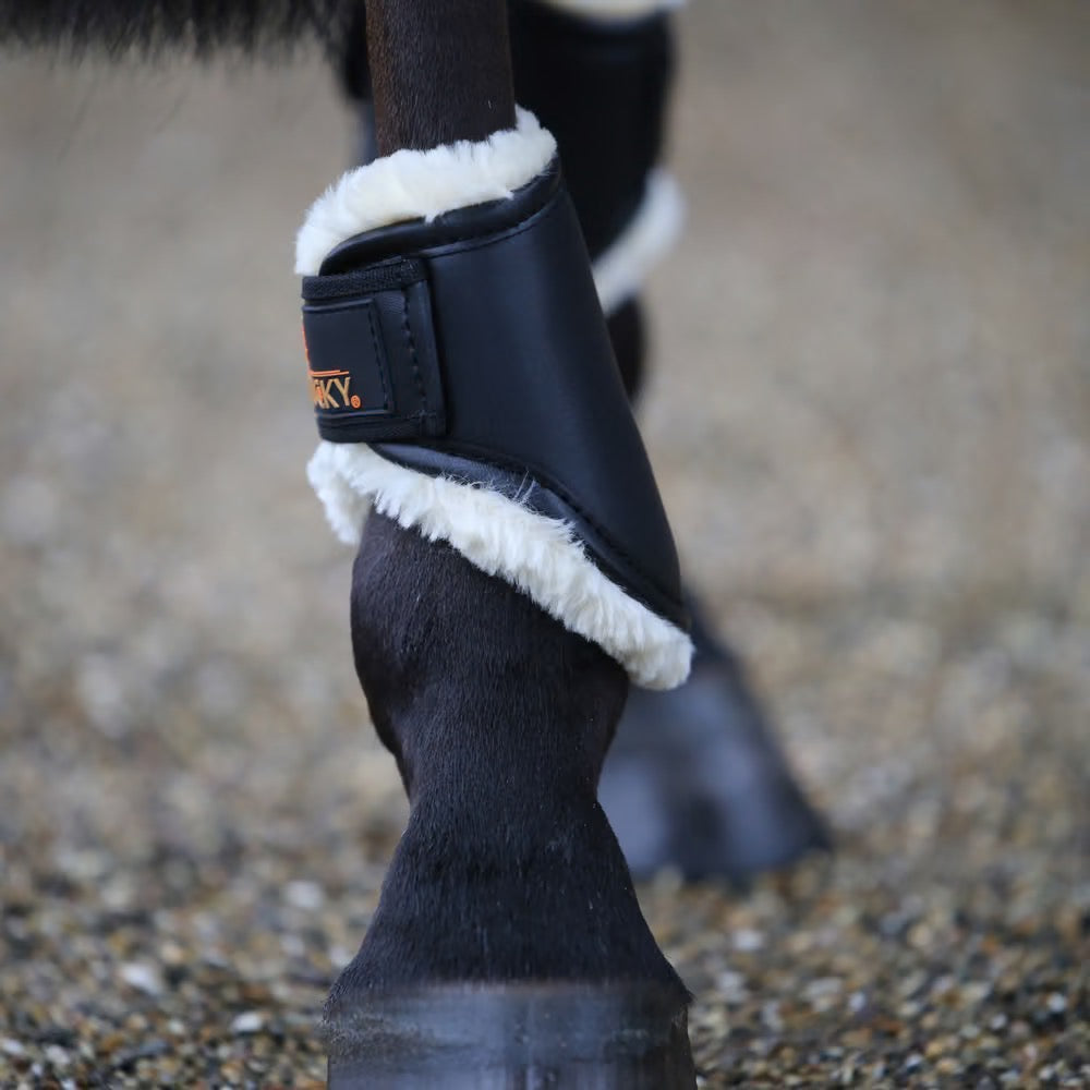 Kentucky Horsewear Brushing Boots Leather Hind Short