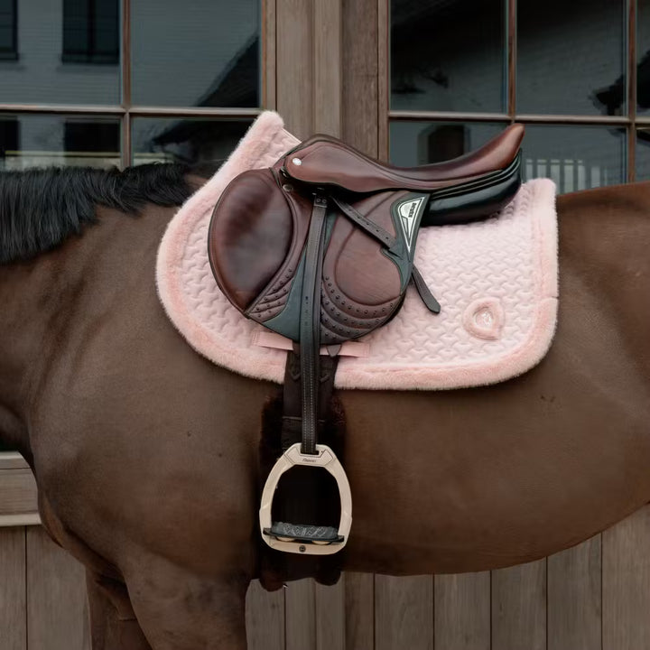 Kentucky Horsewear Saddle Pad Fake Fur Plaited Quilt
