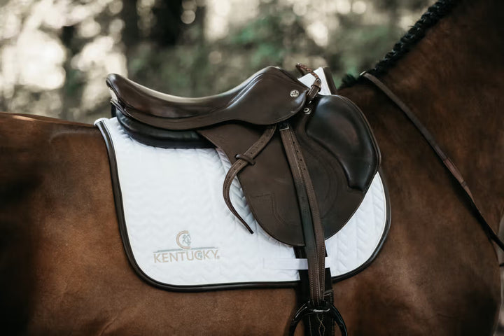 Kentucky Horsewear Saddle Pad Leather Fishbone