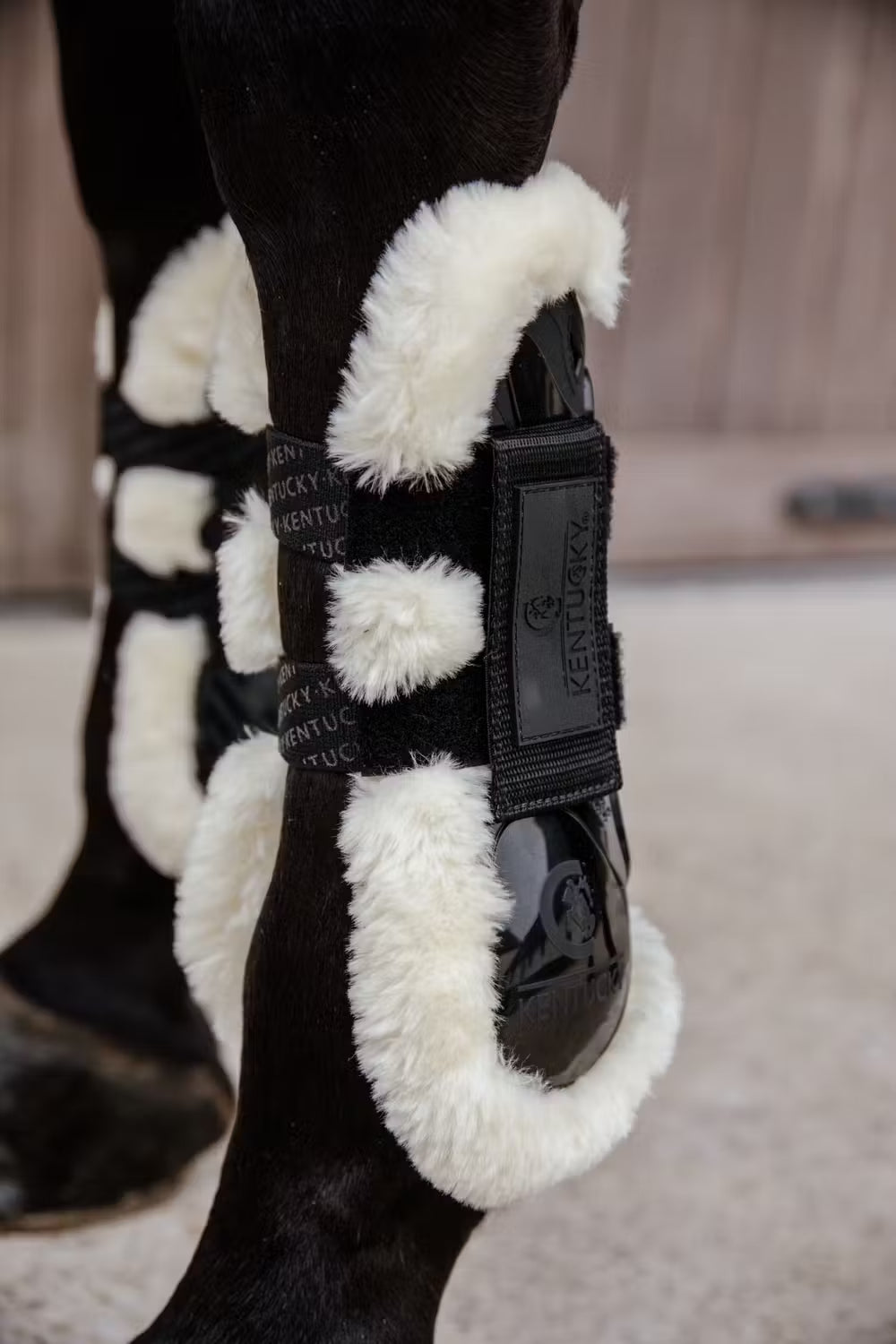 Kentucky Horsewear Vegan Sheepskin Tendon Boots Velcro