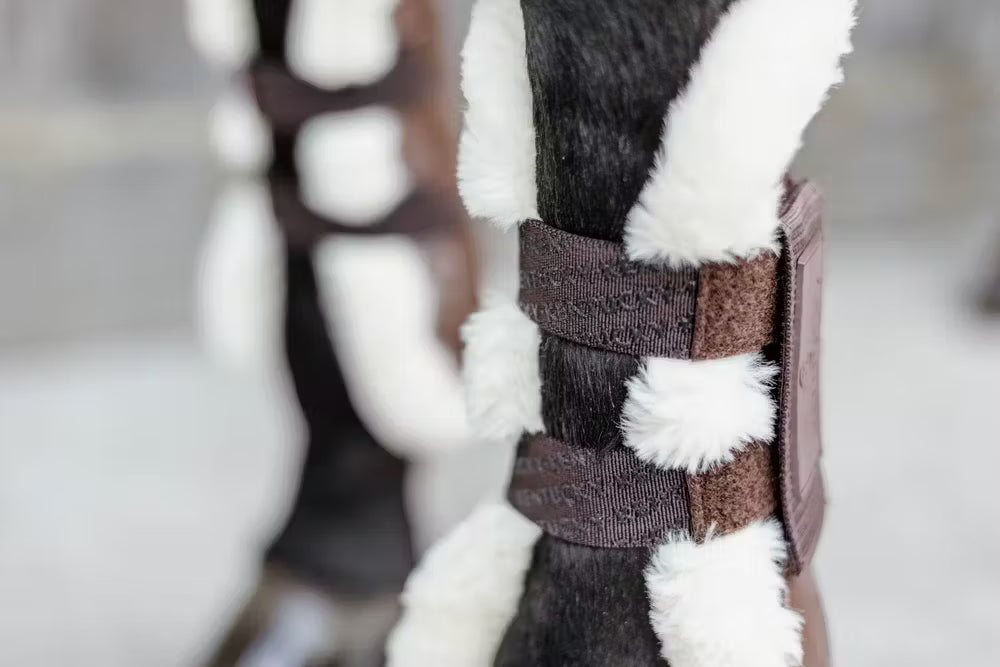 Kentucky Horsewear Vegan Sheepskin Tendon Boots Velcro