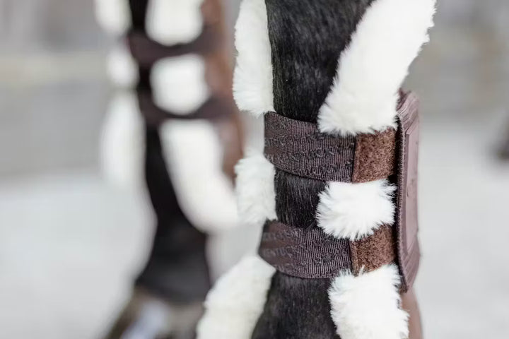 Kentucky Horsewear Vegan Sheepskin Tendon Boots Velcro