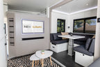 Living lounge interior of a Theault Elegance horsebox