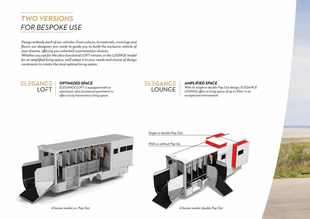 Theault Elegance horsebox model and chassis options