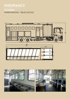Floor plan of the Theault Endurance horsebox for 12 horses
