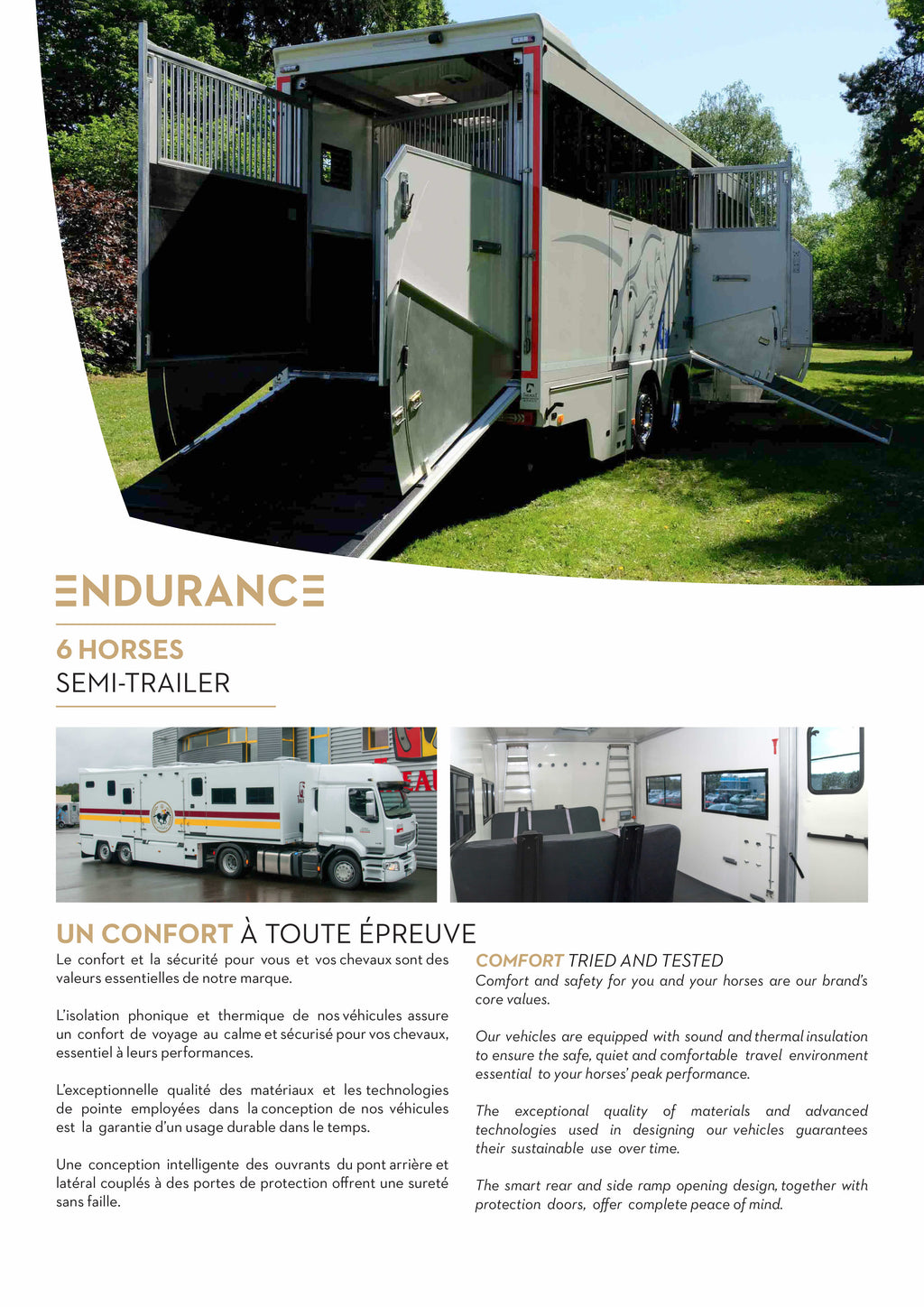 Theault Endurance 6-horse semi-trailer horsebox