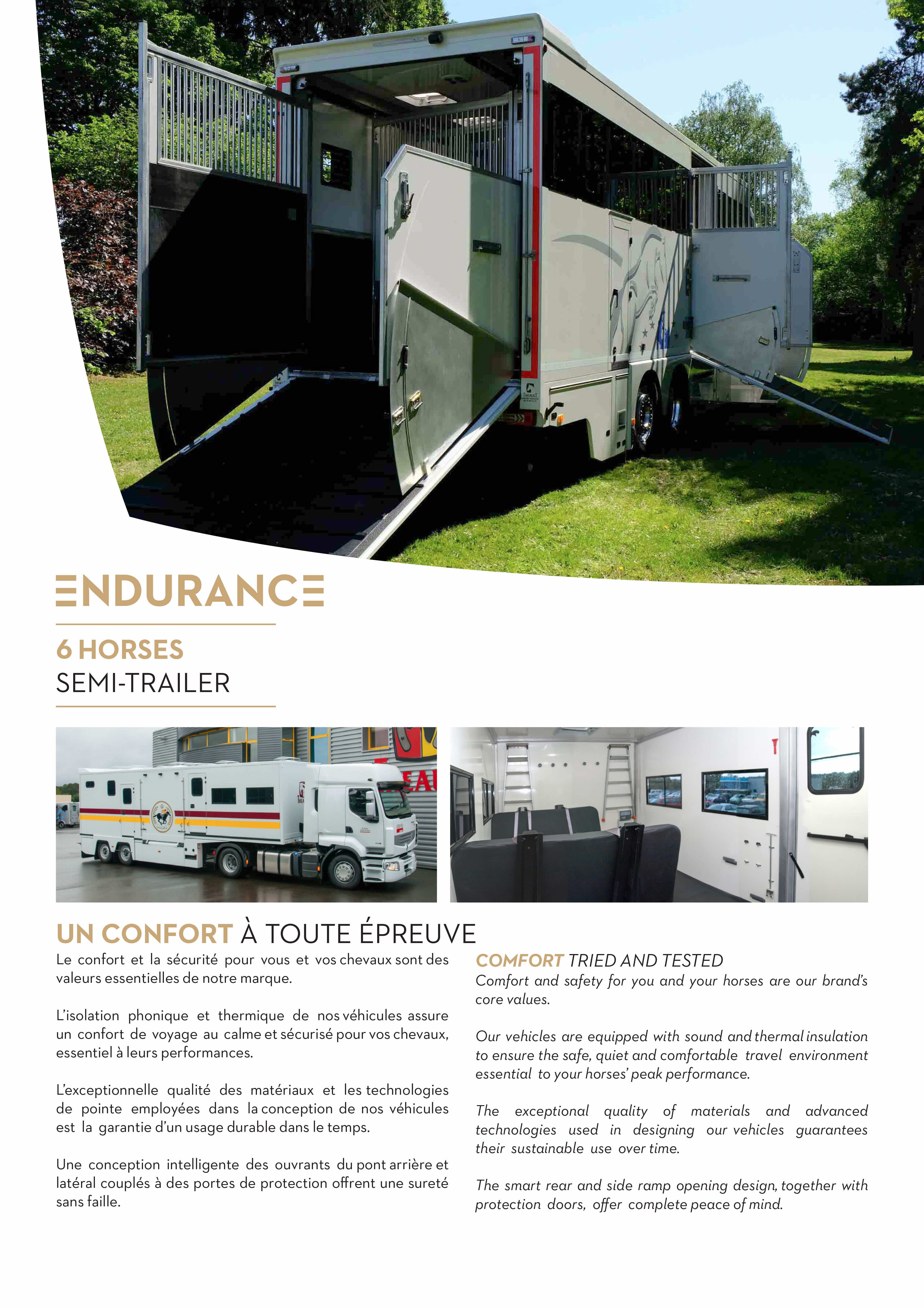 Theault Endurance 6-horse semi-trailer horsebox