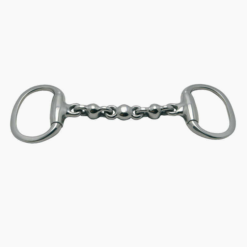 Metalab Stainless Steel Waterford Egg Butt Snaffle, Triple Link