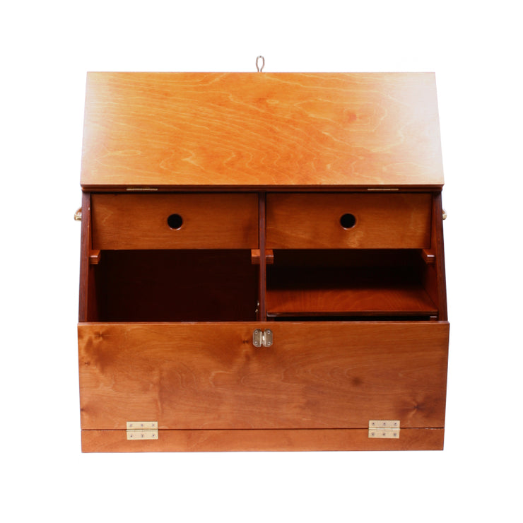 Groomingbox wood/brass