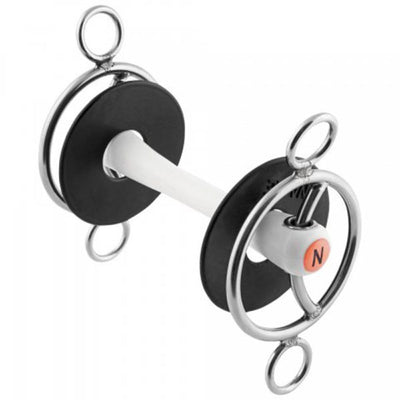 NATHE 3-RING BIT 20MM WITH FLEXIBLE MULLEN MOUTH AND SLIDING CHEEK