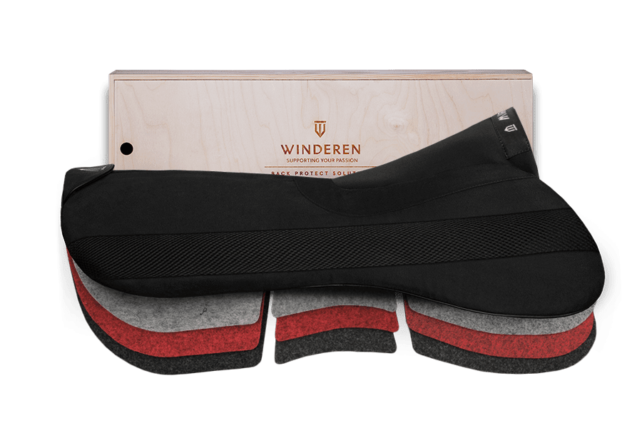Winderen Saddle Half Pad Jumping Correction System Slim Coal 17"
