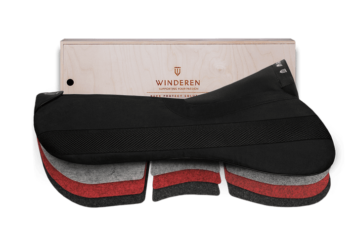 Winderen Saddle Half Pad Jumping Correction System Slim Coal 17"