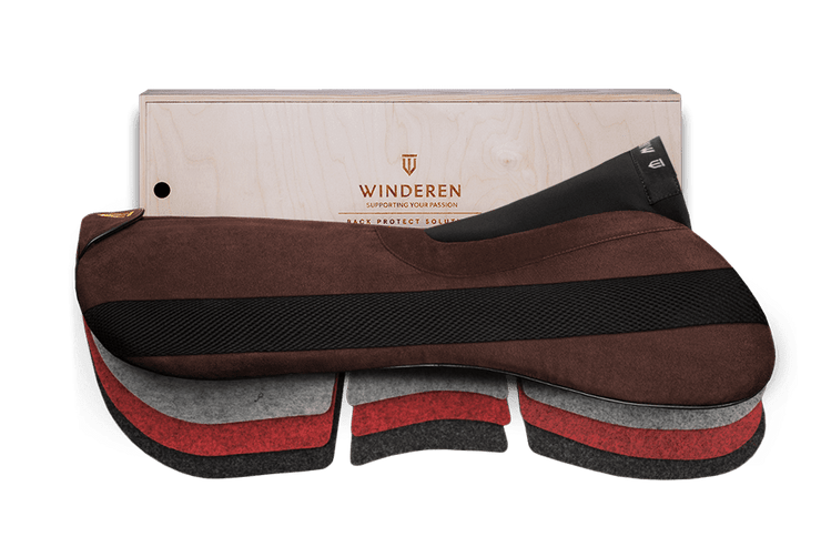 Winderen saddle half pad Jumping Correction system Slim Chocolate 18"