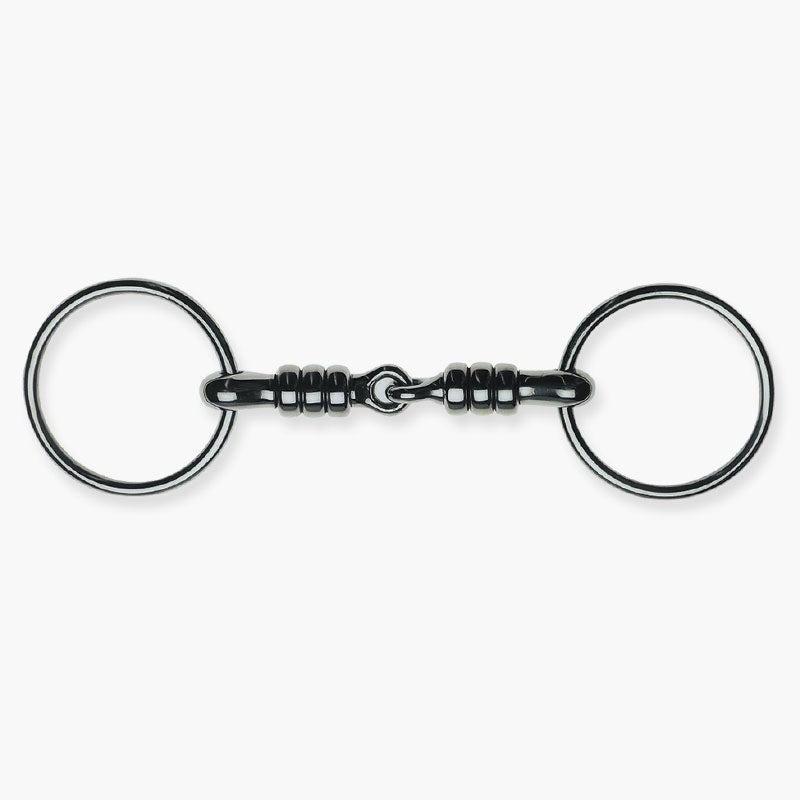 Metalab Loose Ring Snaffle, Single Jointed With Rollers 22mm