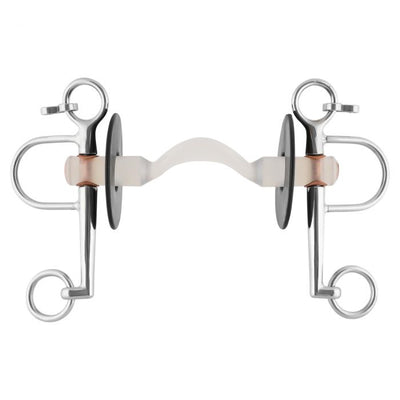Nathe Pelham 20 mm with hard Mullen Mouth with port and short cheeks