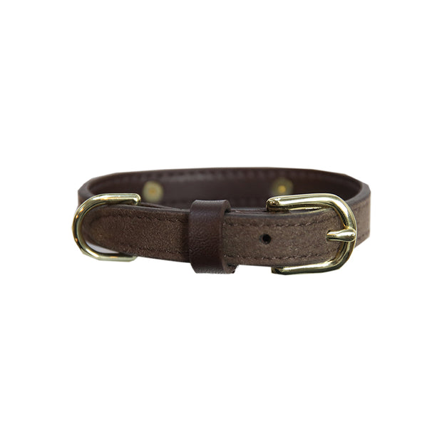 Dog Collar Velvet Leather