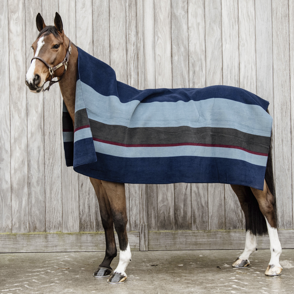HEAVY FLEECE RUG SQUARE STRIPES