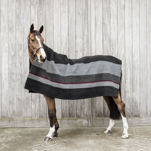 HEAVY FLEECE RUG SQUARE STRIPES