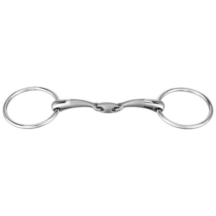 Satinox Loose Ring Snaffle Double Jointed - Stainless Steel
