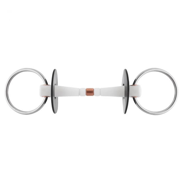 Nathe Loose Ring snaffle 20 mm with flexible Mullen mouth and copper middle link