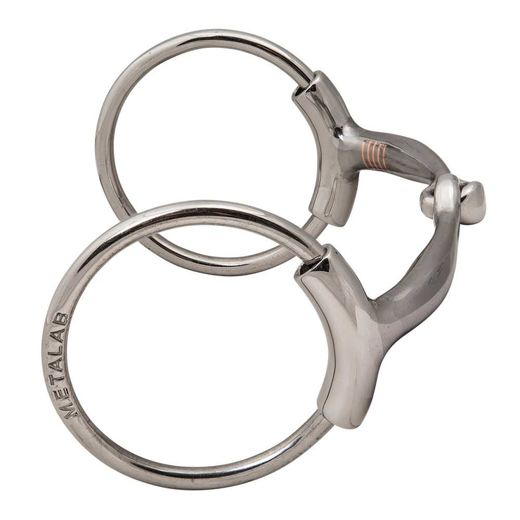Bernard Fonck anti-collapse jointed snaffle bit, curved 10mm, copper inlays, curved mouthpiece